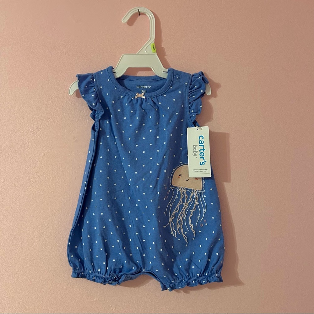 NWT Carter's 3 Month Jellyfish Snap Romper